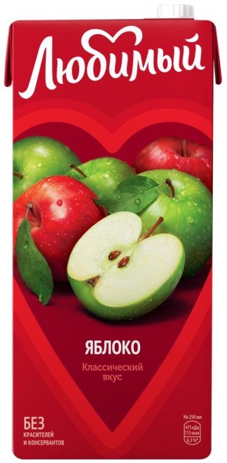 Сок Любимый Яблоко 1 л