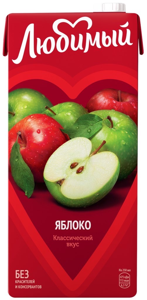 Сок Любимый Яблоко 1 л
